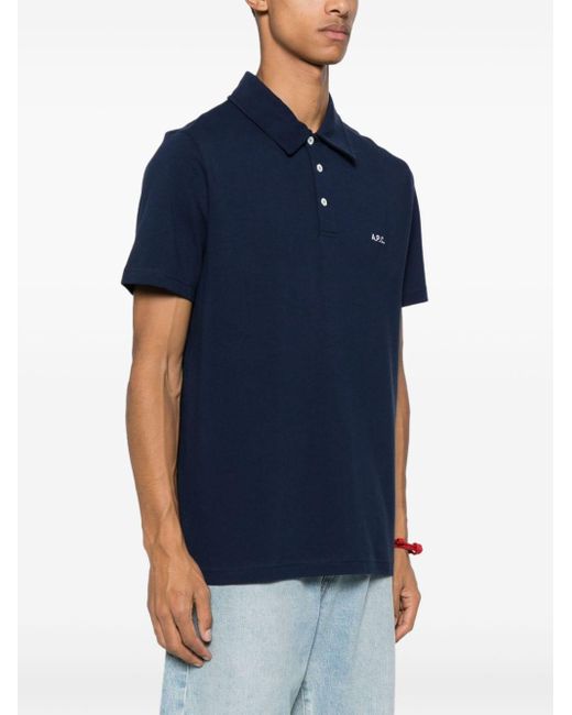A.P.C. Blue T-Shirts And Polos for men