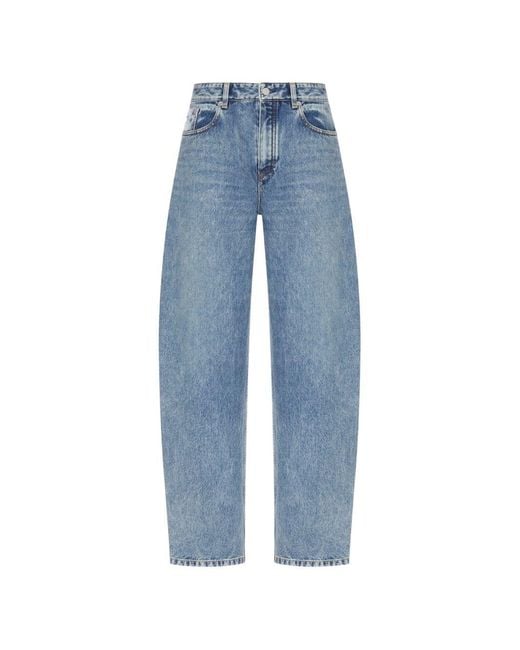 Alaïa Blue Round Denim Jeans