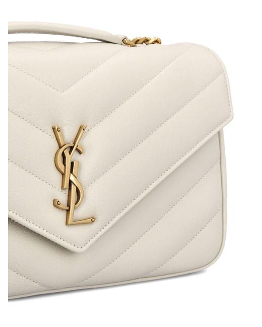 Saint Laurent Natural Medium Loulou Cream Soft Bag