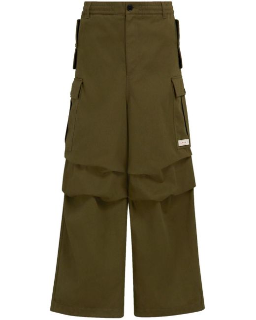 Marni Green Cargo Trousers for men