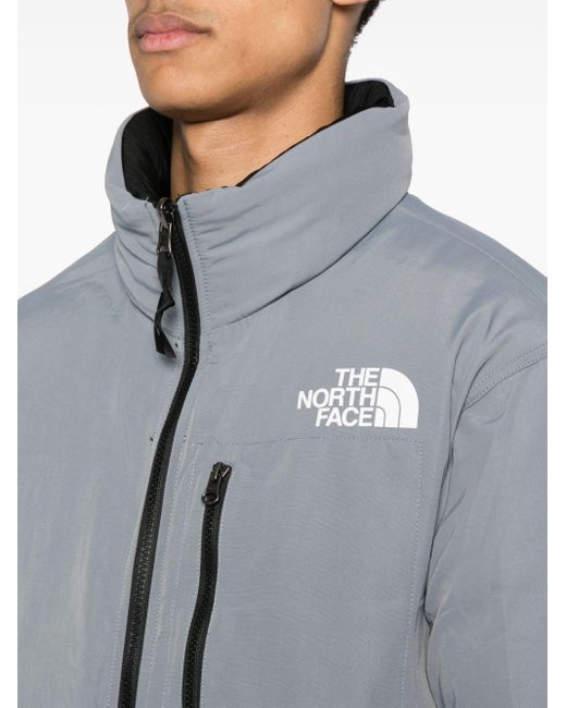 The North Face Blue Logo-embroidered Puffer Jacket for men