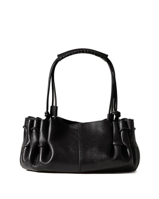 Hereu Black Arta Leather Shoulder Bag