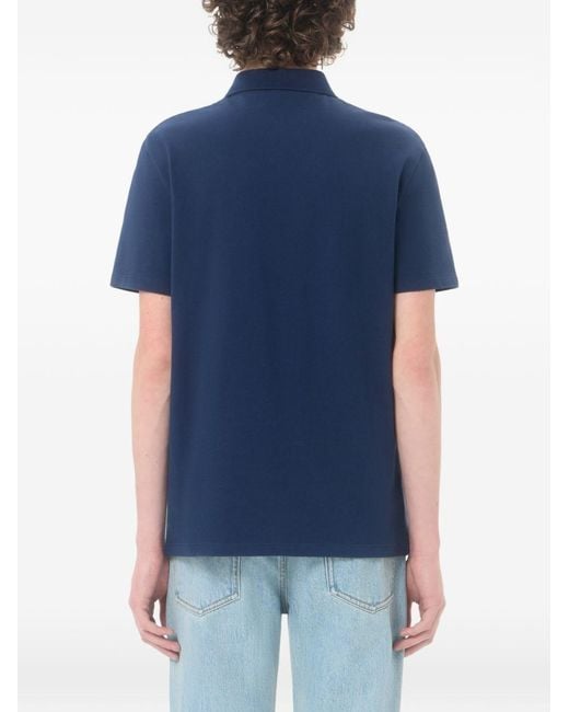 Valentino Blue Vgold Cotton Polo Shirt for men