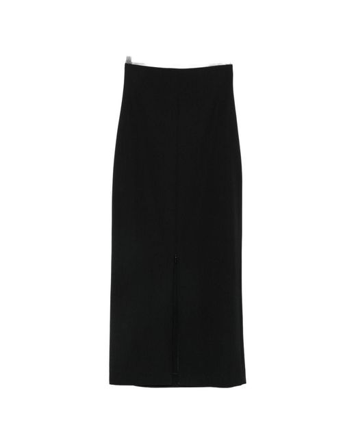 The Row Black Iphora Front-Slit Maxi Skirt