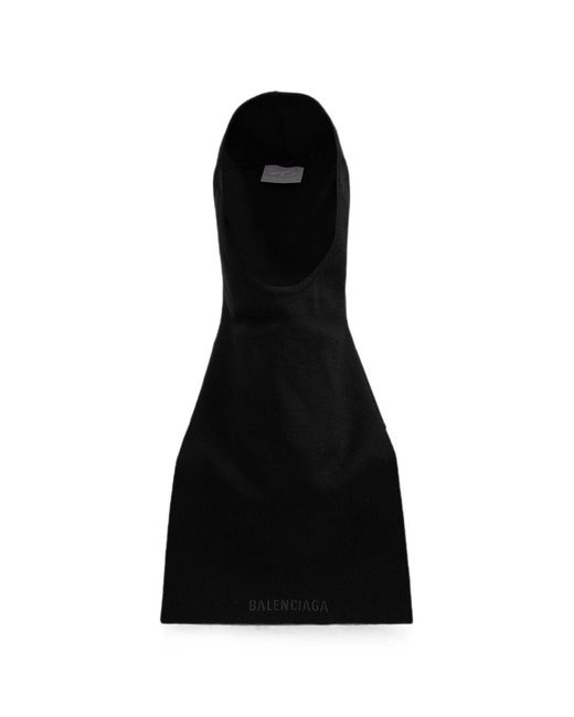 Balenciaga Black Wool Techwear Hood