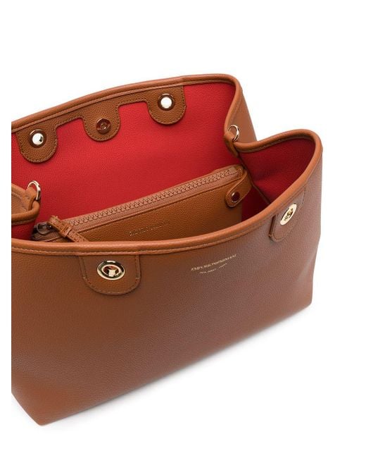 Emporio Armani Brown Myea Medium Shopping Bag