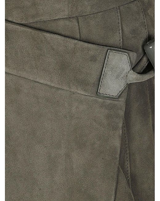 Loewe Green Suede Mini Skirt