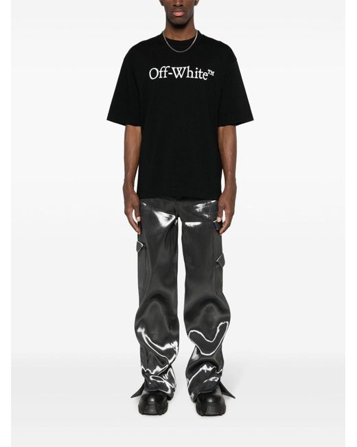 Off-White c/o Virgil Abloh Black Big Bookish T-Shirt Cotton Tshirt for men