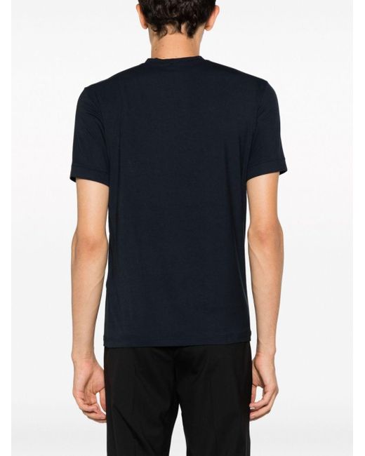 Giorgio Armani Black Crew-Neck Jersey T-Shirt for men