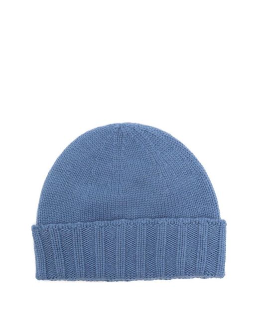 Drumohr Blue Thin Wool Hat for men