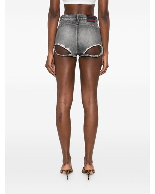 DIESEL Gray Denim Cotton Shorts