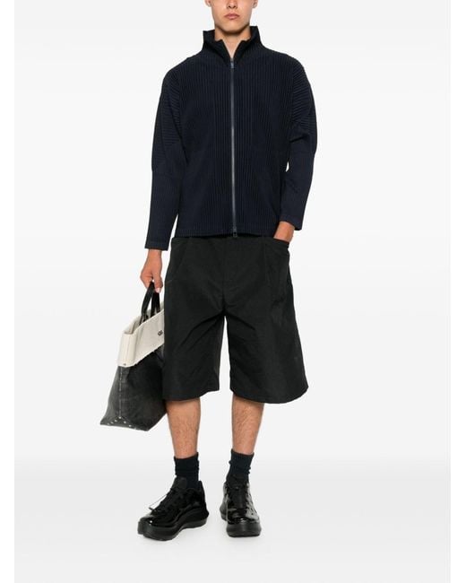 Homme Plissé Issey Miyake Blue Plested Shirt for men