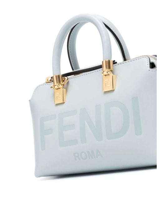 Fendi Blue Small By The Way Leather Tote Bag