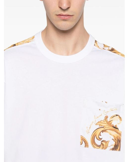 Versace Jeans Couture White Cotton T-Shirt for men