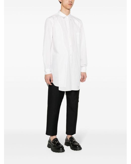 Comme des Garçons White Panelled Cotton Shirt for men