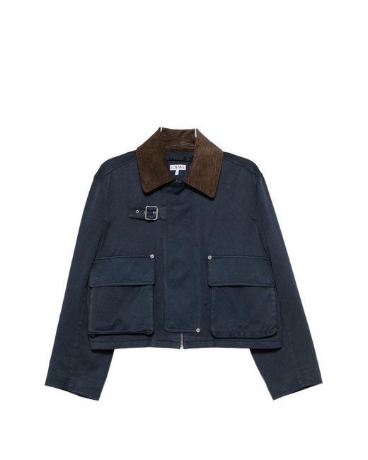 Loewe Blue Collar Detail Jacket