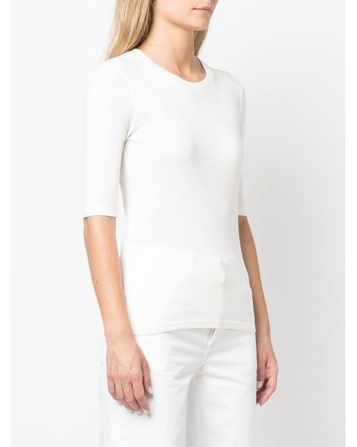 Closed White Cotton Blend T-Shirt