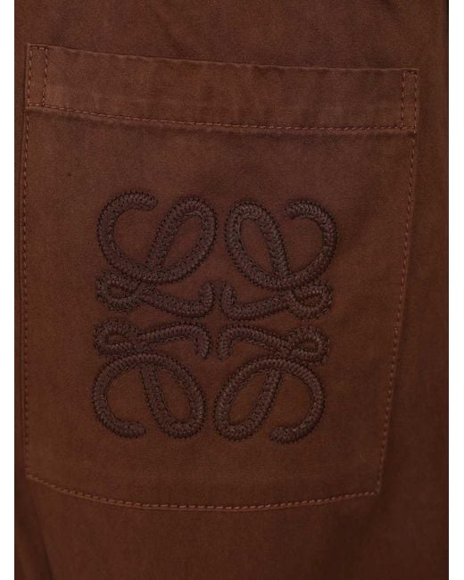 Loewe Brown Paula's Ibiza Cotton Drawstring Trousers for men