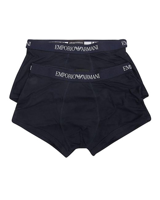 Emporio Armani Blue 2 Pack Logo Boxers for men