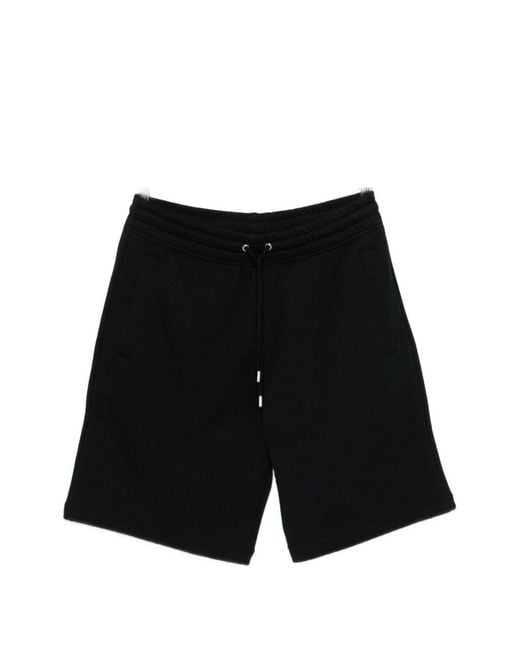 Maison Kitsuné Black Cotton Shorts for men