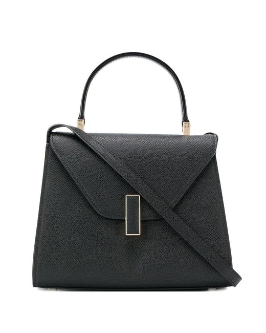 Valextra Black Iside Mini Leather Handbag