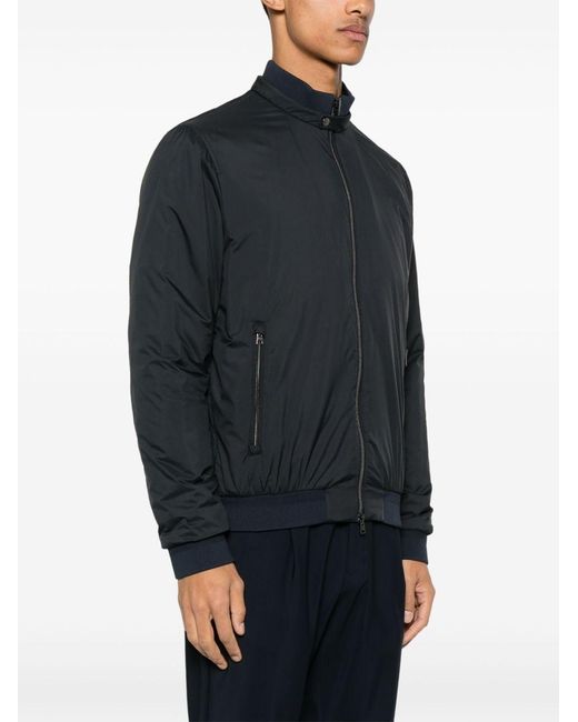Herno Blue Zipped Blouson Jacket for men