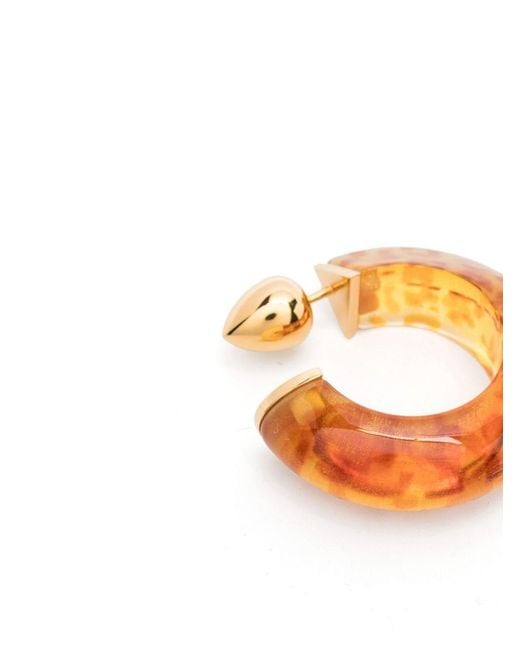 Alaïa Orange Edge Hoop Earrings