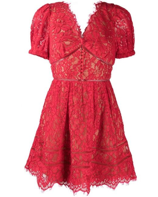 sachin and babi light blue dress self-portrait Chiffon Ruffle Mini Dress in Navy