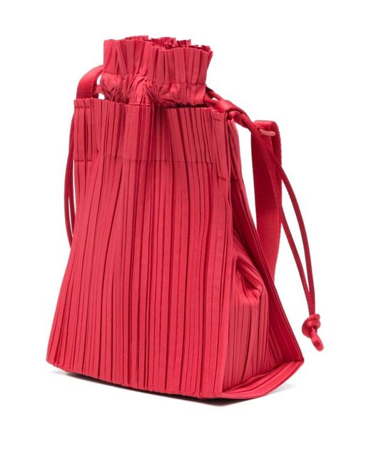 Pleats Please Issey Miyake Red Square Pleats Bag Bags