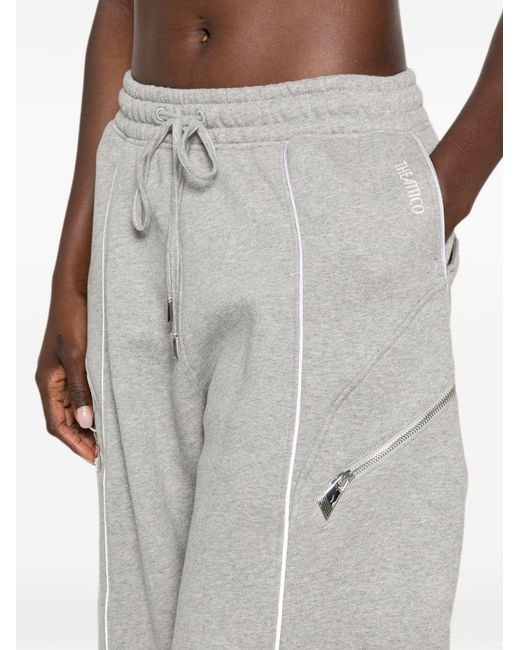 The Attico Gray Cotton Trousers