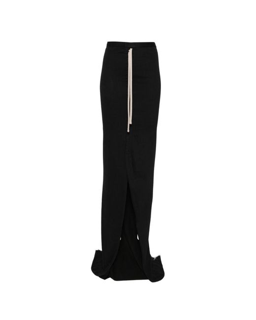 Moncler Black Cotton Long Skirt