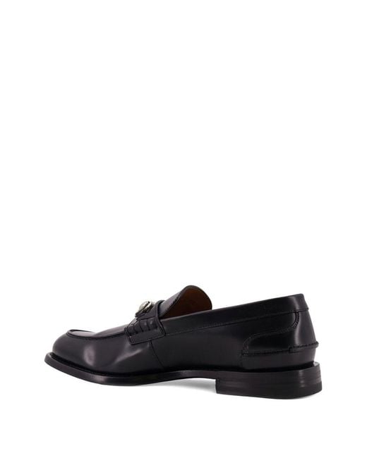 Gucci Black Leather Loafers for men