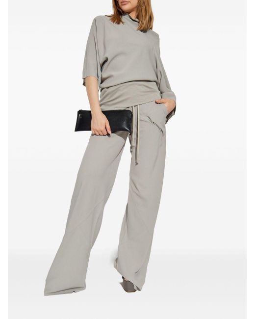 Rick Owens Gray Cylinder Turtle-neck Sweater