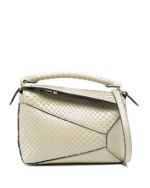 Borsa Puzzle Edge Mini di Loewe in Natural