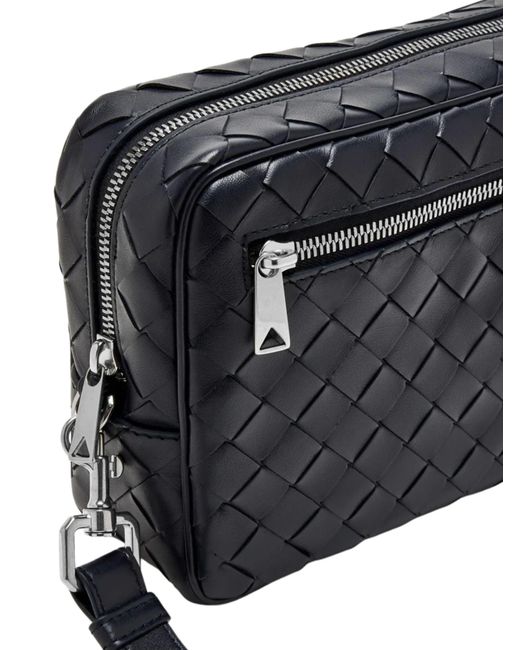 Bottega Veneta Blue Woven Pouch With Strap for men
