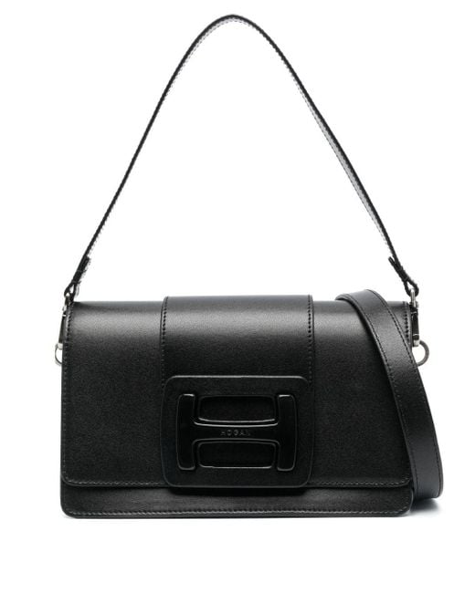 Hogan Black H-bag Leather Crossbody Bag