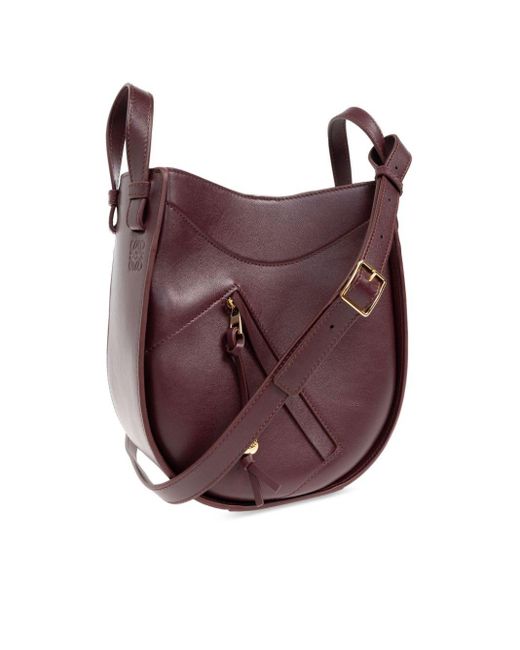 Loewe Purple Hammock Leather Shoulder Bag