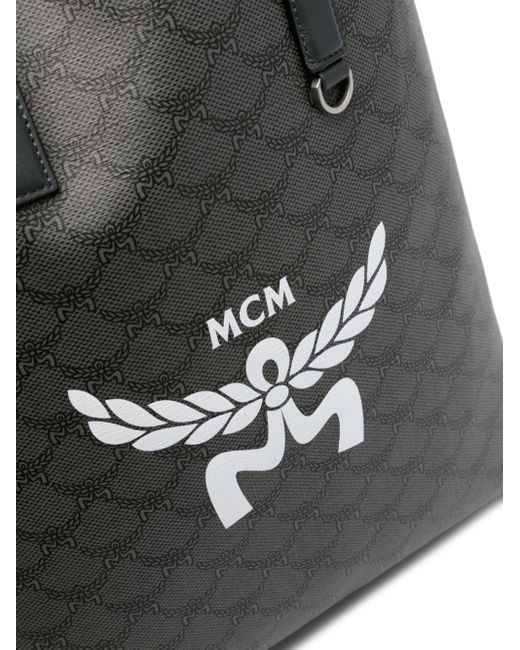MCM Black Himmel Logo-Print Backpack for men