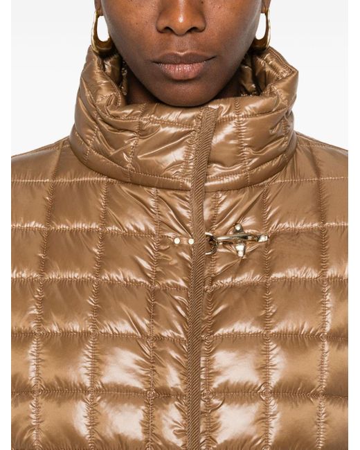Fay Natural Nylon Quilted Cape