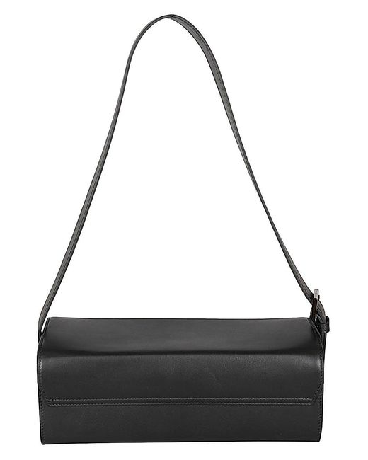 MIZUIRO Black Leather Shoulder Bag