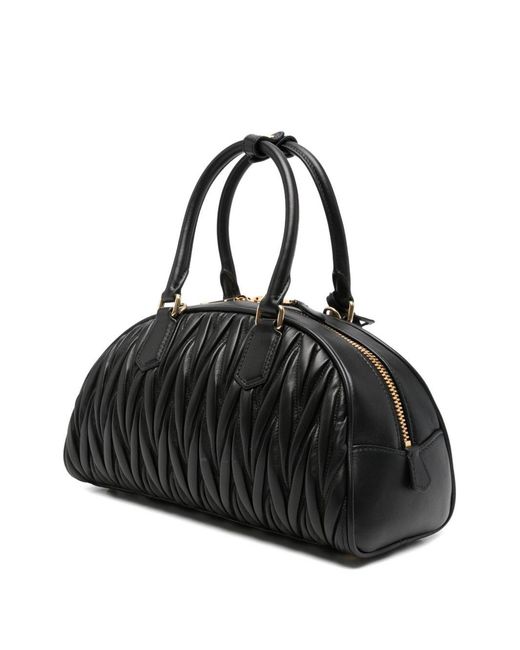 Miu Miu Black Matelassé Clutch Bag