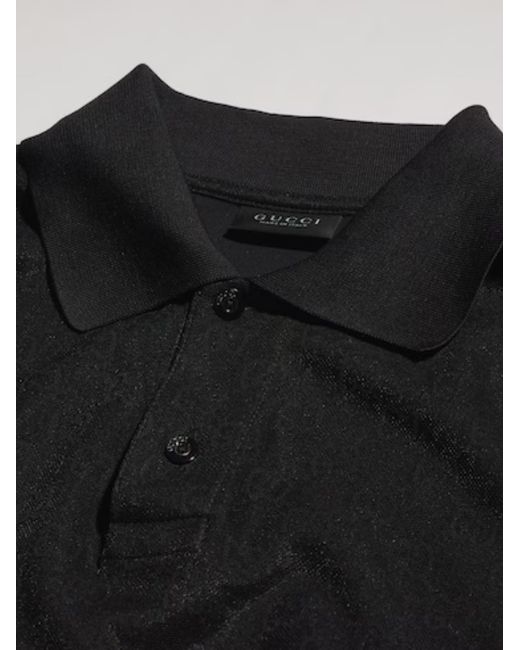 Gucci Black Technical Jersey Polo Shirt for men