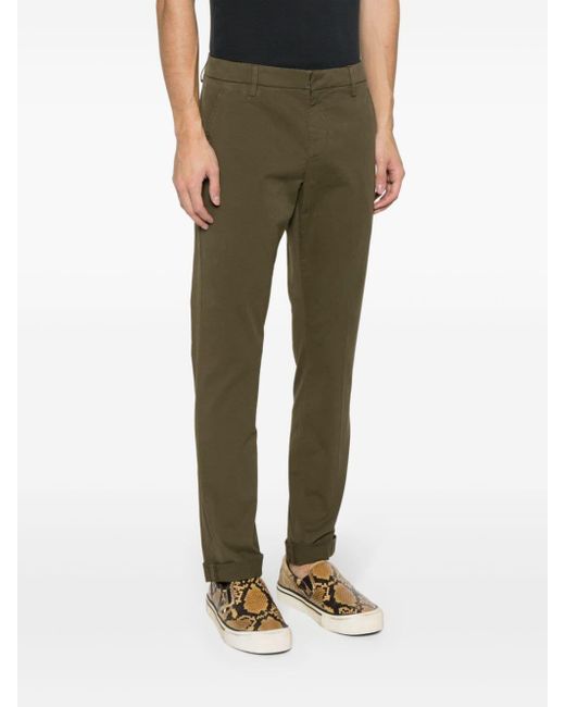 Dondup Green Slim-fit Chino Trousers for men