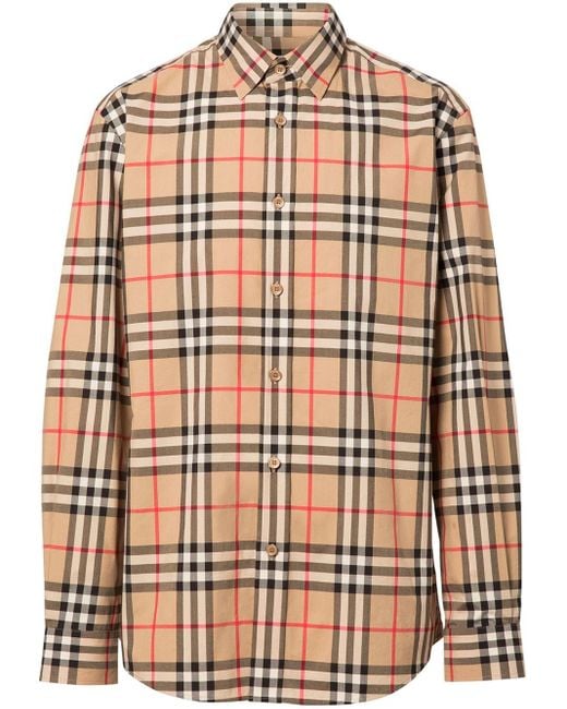 burberry plaid shirt mens