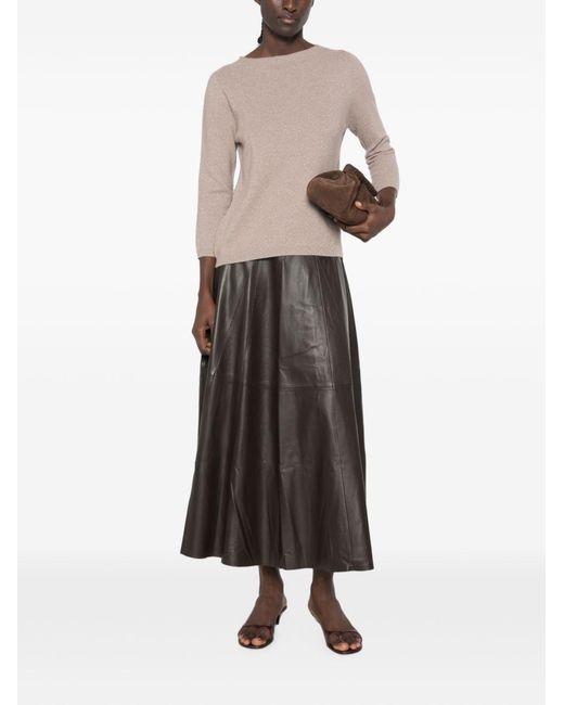 Fabiana Filippi Natural Wool Blend Crewneck Sweater