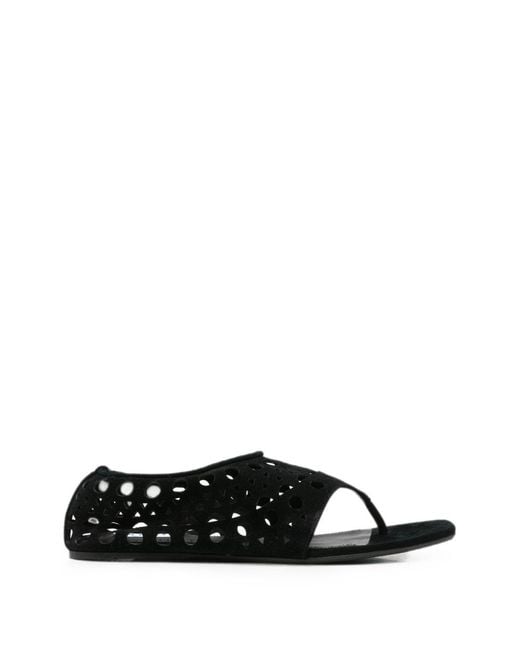 Alaïa White Neo Vienne Flat Sandals