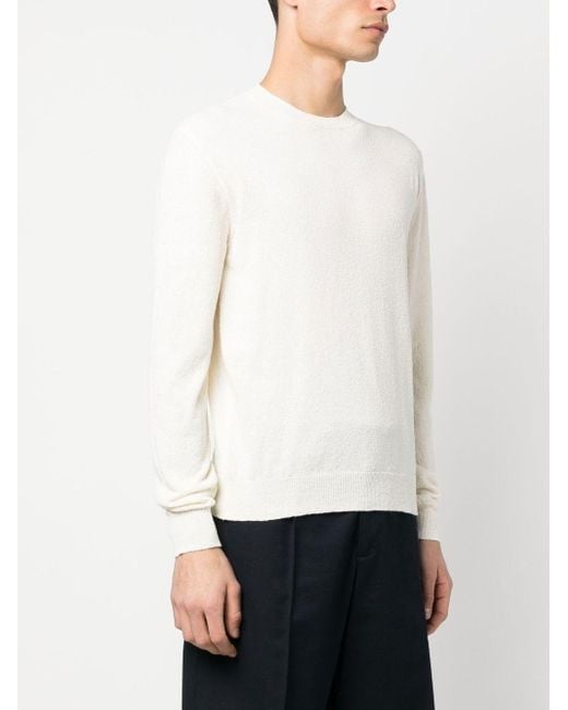 Drumohr White Crewneck Sweater for men
