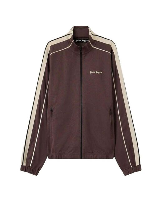 Palm Angels Brown Logo Track Top for men