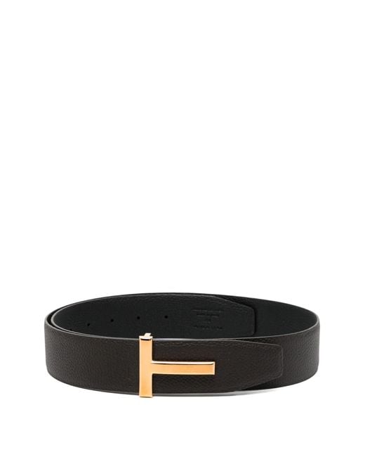 Tom Ford Black Leather Belt for men