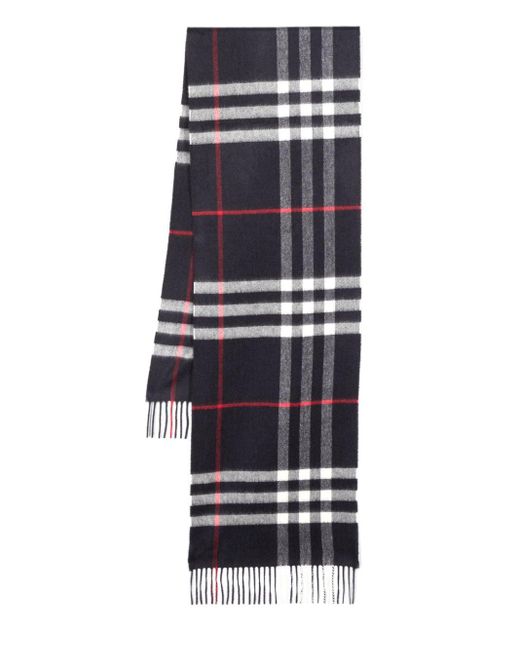 Burberry Giant Check Cashmere Scarf in Blue Lyst
